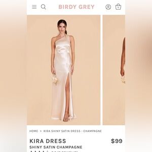 Birdy Grey KIRA BRIDESMAID DRESS
SHINY SATIN CHAMPAGNE SIZE M